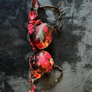 FLORAL PUSHUP BRA 34 B